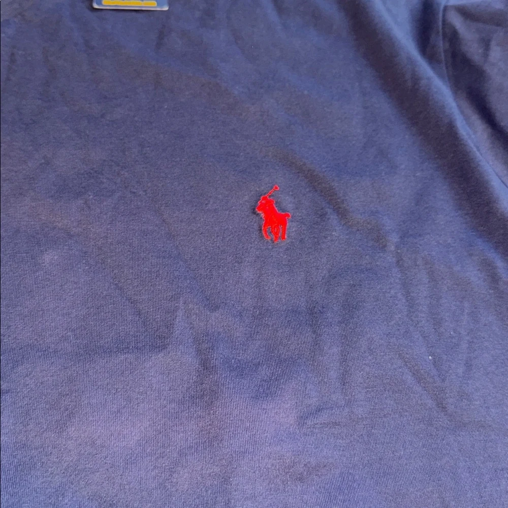 Polo by Ralph Lauren Dark Blue Tee with Red Logo - Picture 3 of 3